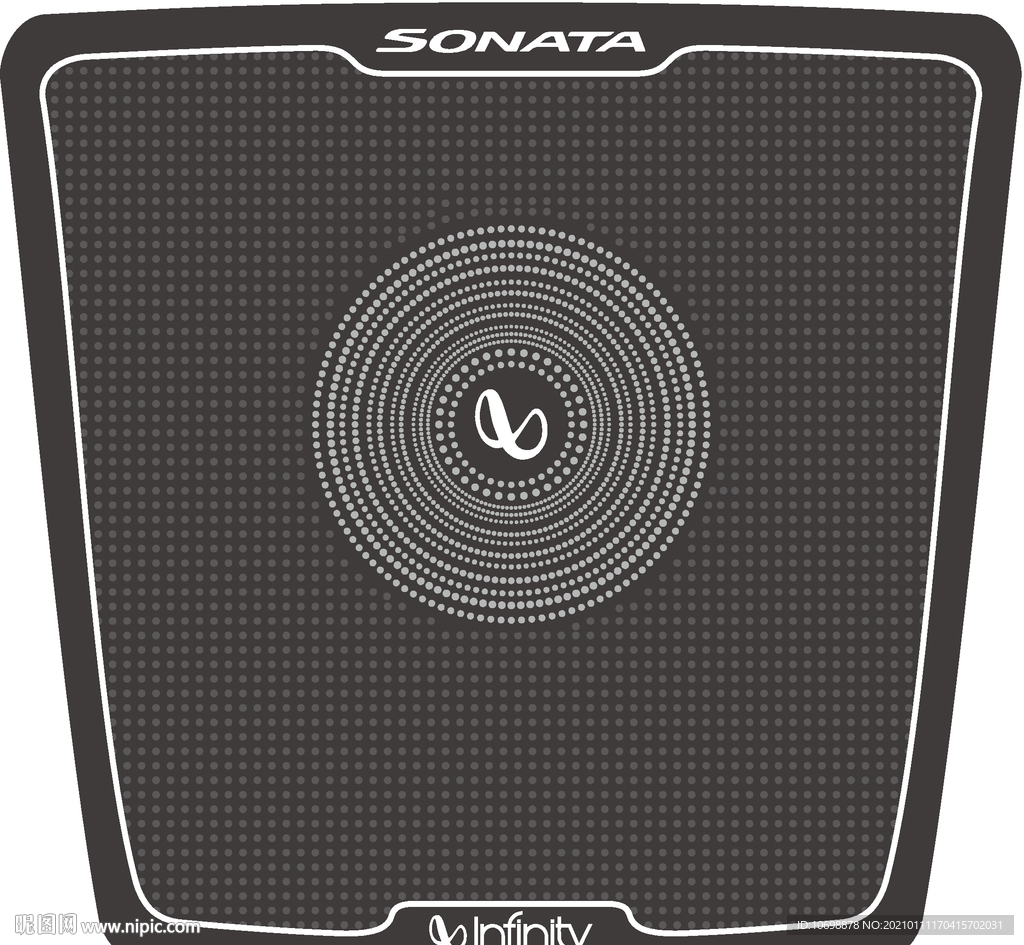 现代索纳塔燕飞利仕喇叭盖中置盖