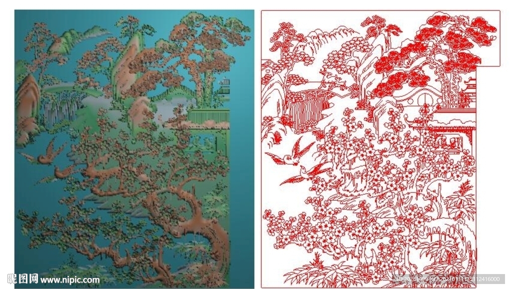 梅花精雕图