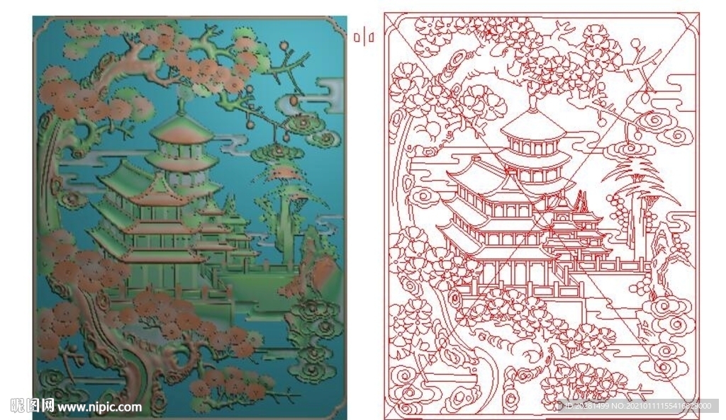 山水精雕图