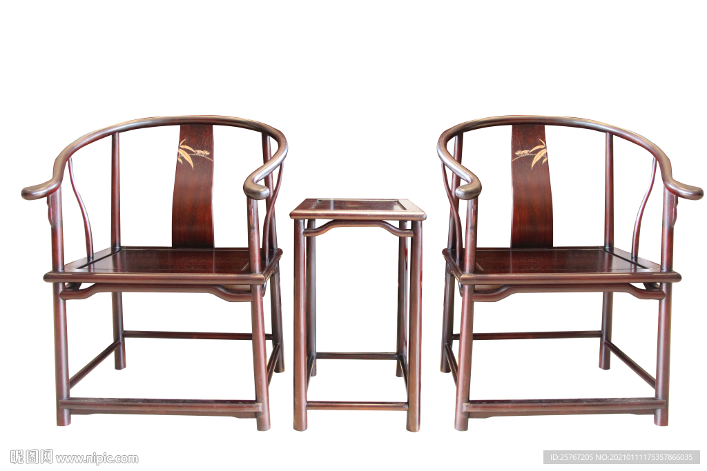 圈椅红木家具抠图古典家具