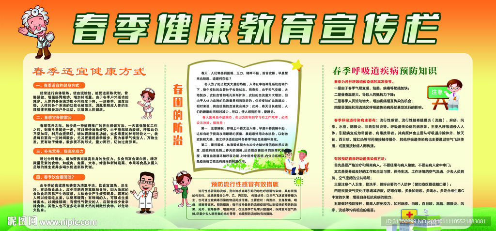 春季健康教育栏