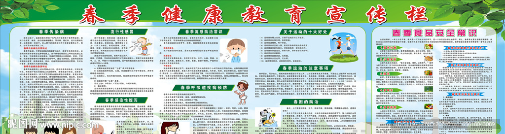 春季健康教育宣传栏