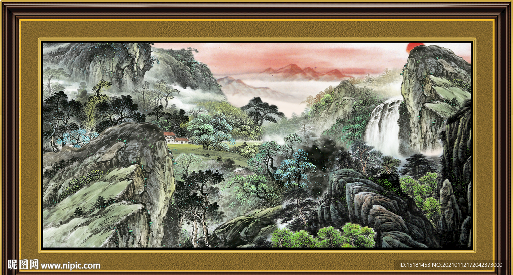 中堂山水画
