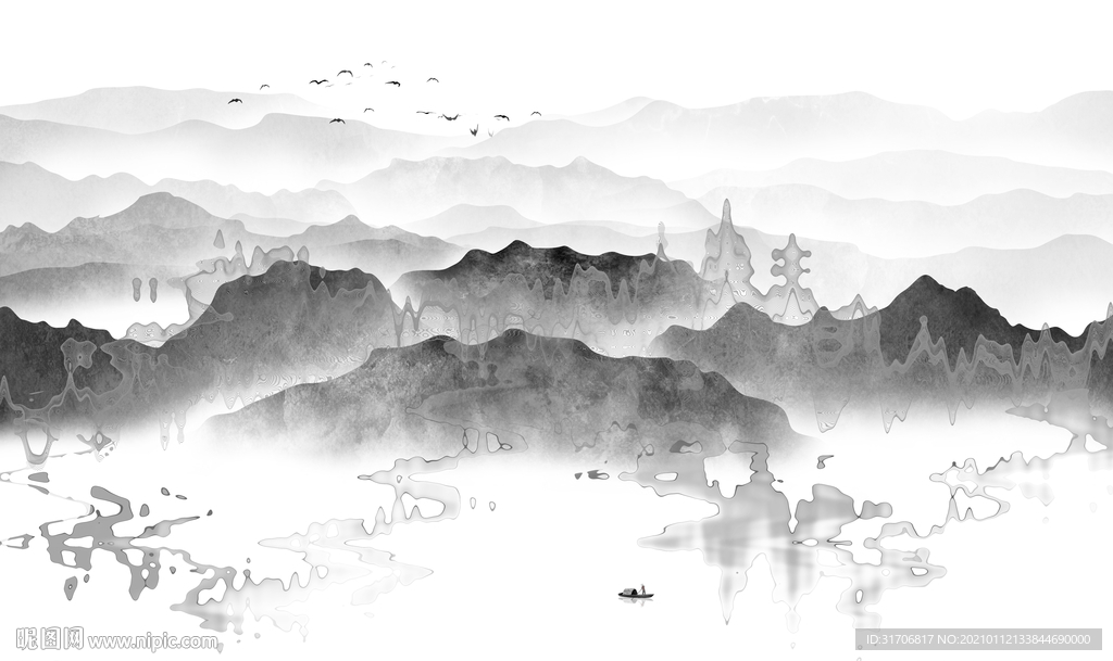 抽象山水画