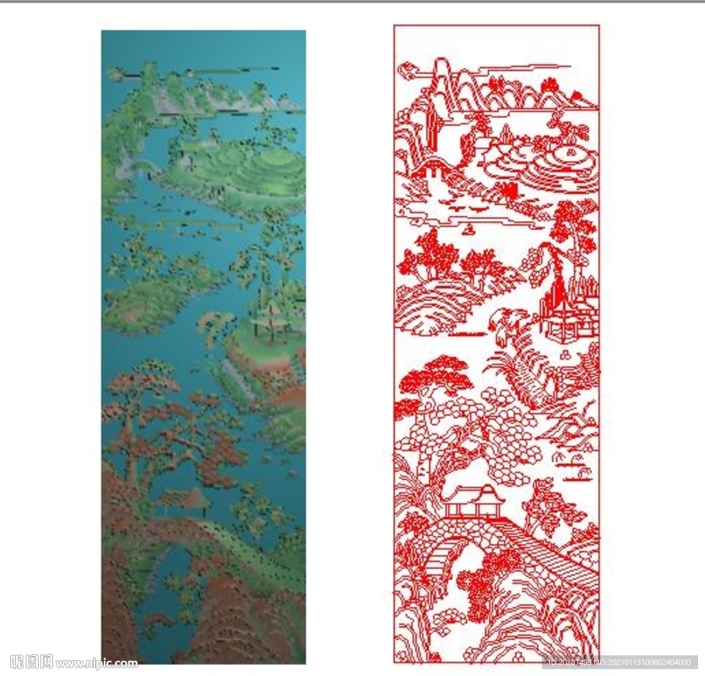 山水精雕图