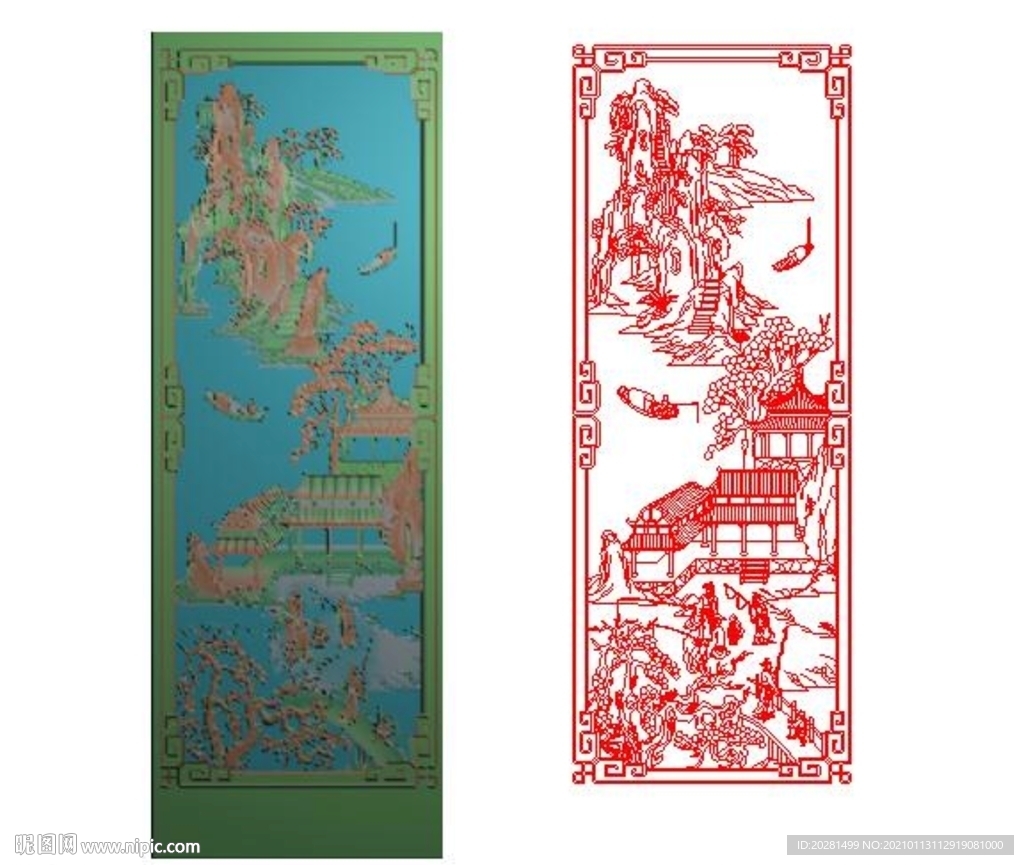 山水精雕图