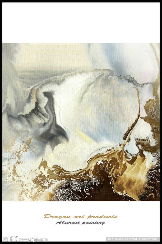 写意山水画背景壁画