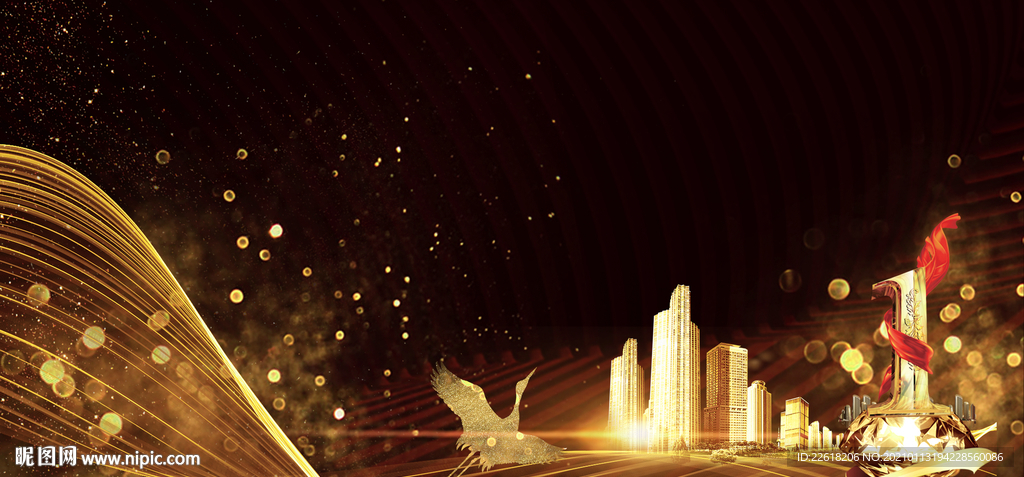 黑金地产广告背景