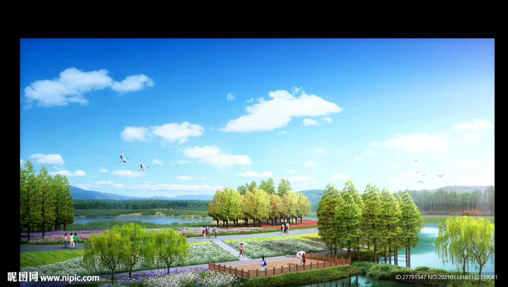 滨水湿地景观设计效果图