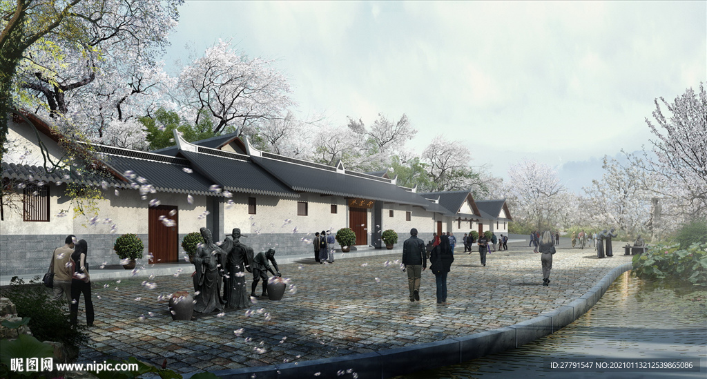 古建街道雕塑景观设计