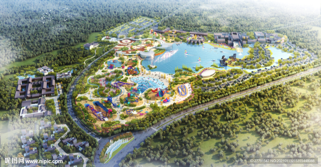 公园景观设计鸟瞰图