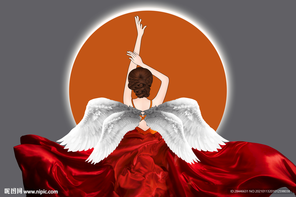 爱马仕美女装饰画