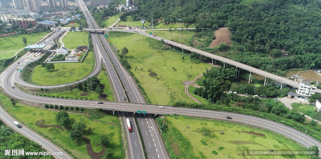 高速公路航拍视频素材