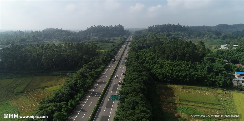 高速公路航拍视频素材