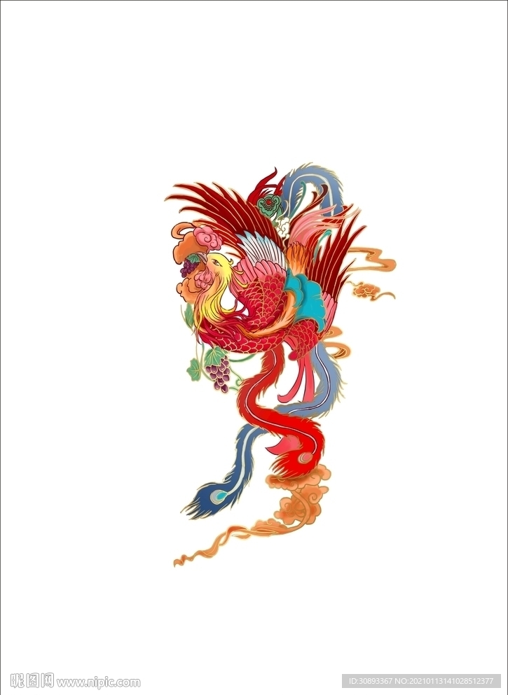凤凰插画