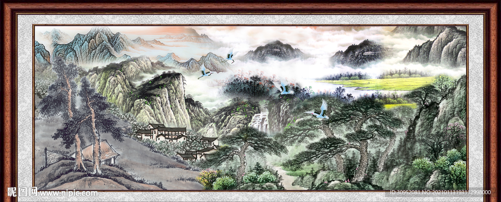 中堂画山水