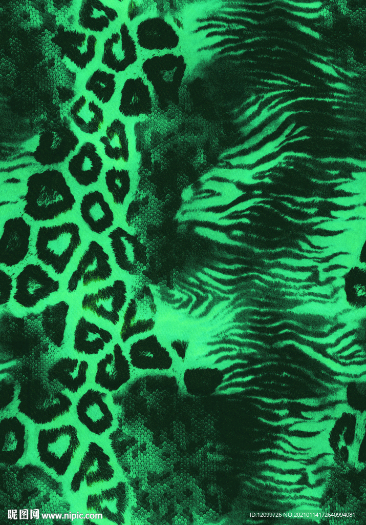 潮流品牌豹纹数码印花