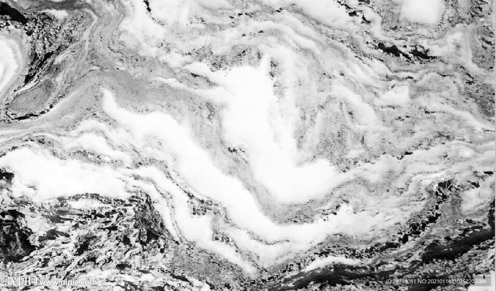 现代北欧水墨山大理石拼花背景墙