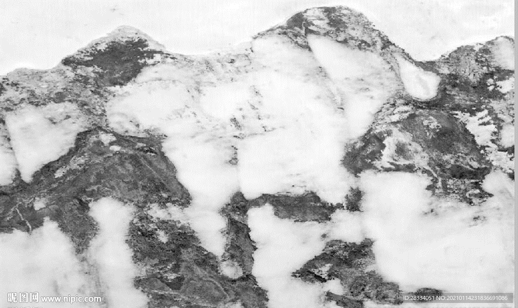 现代北欧水墨山大理石拼花背景墙