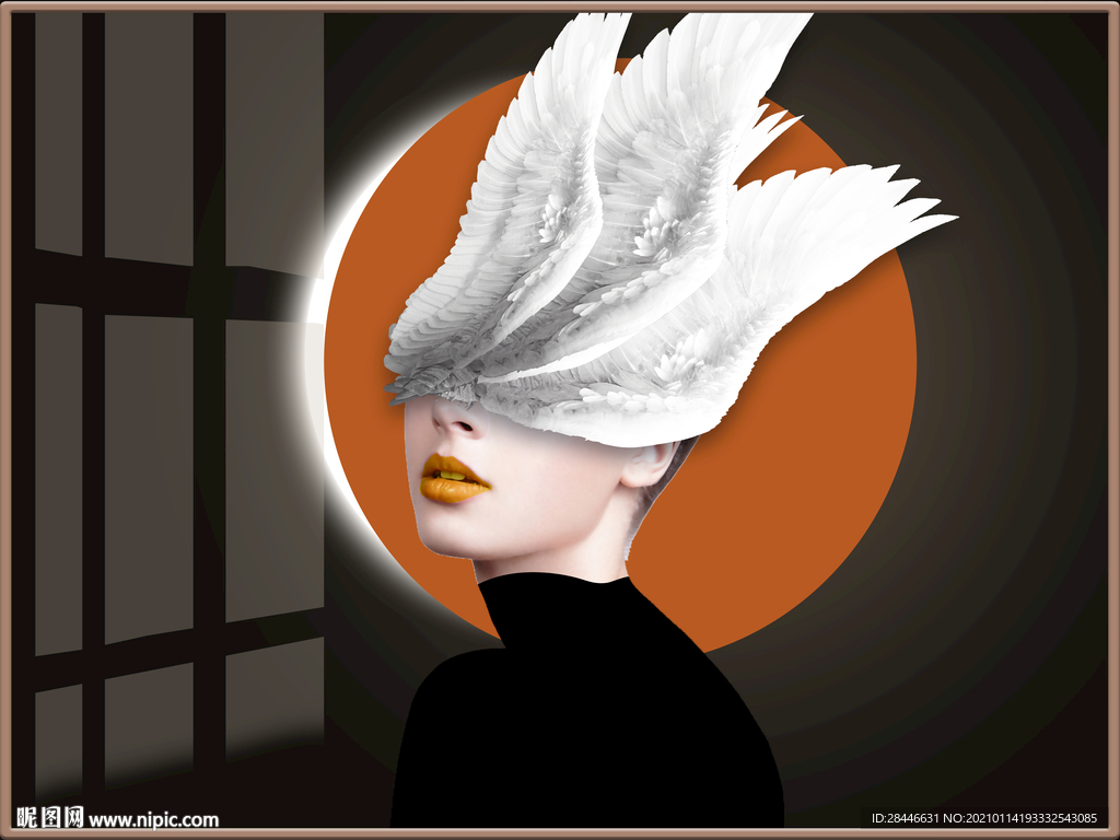 爱马仕美女装饰画