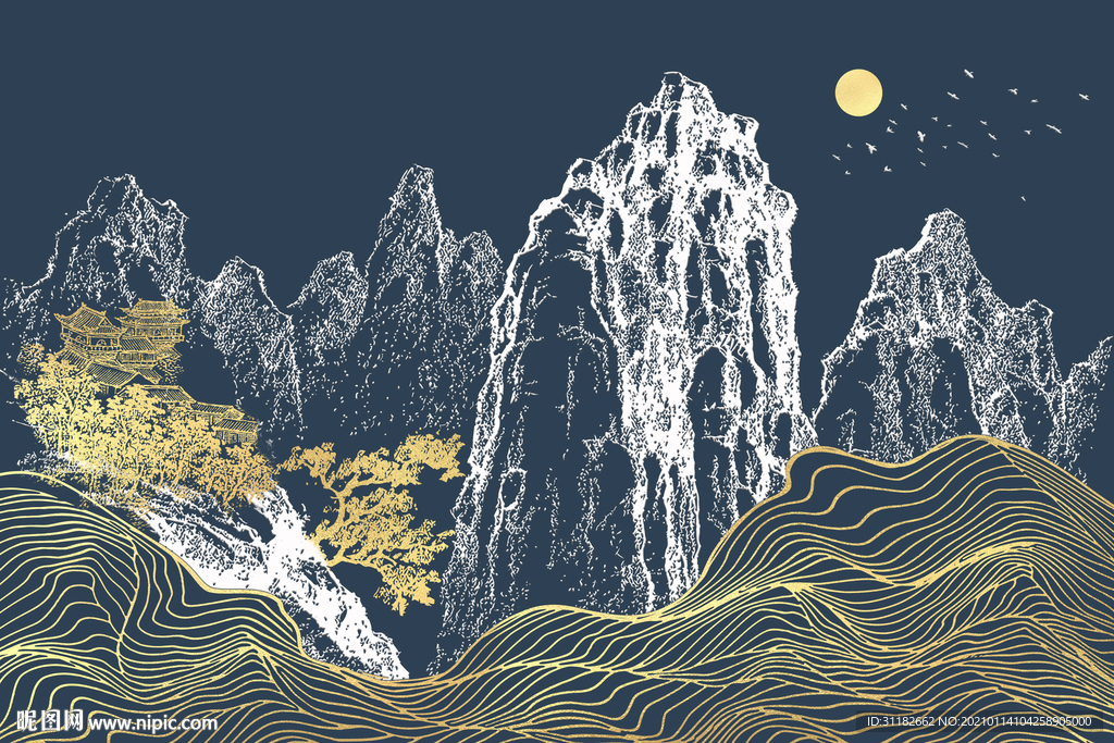 山水背景墙