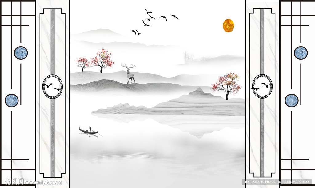 大理石背景墙