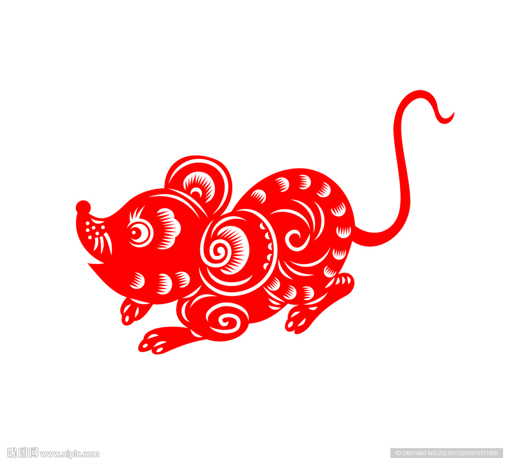 剪纸老鼠