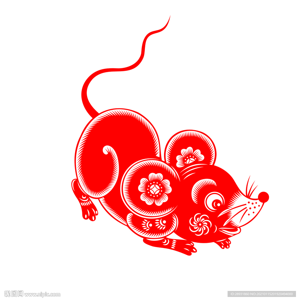 剪纸老鼠