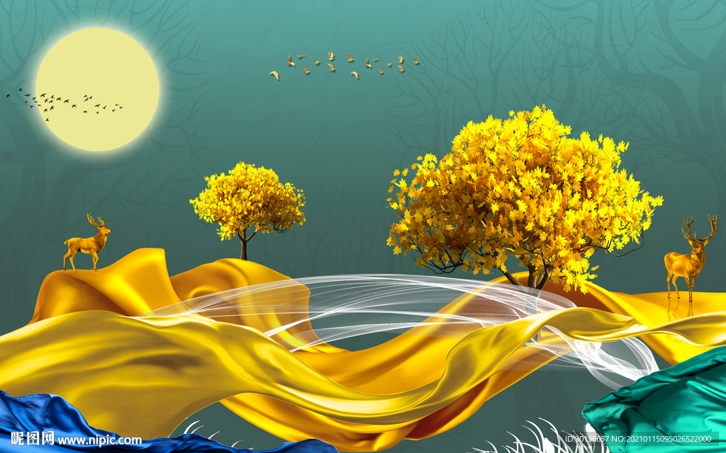 金色时尚新装饰画 TIF分层