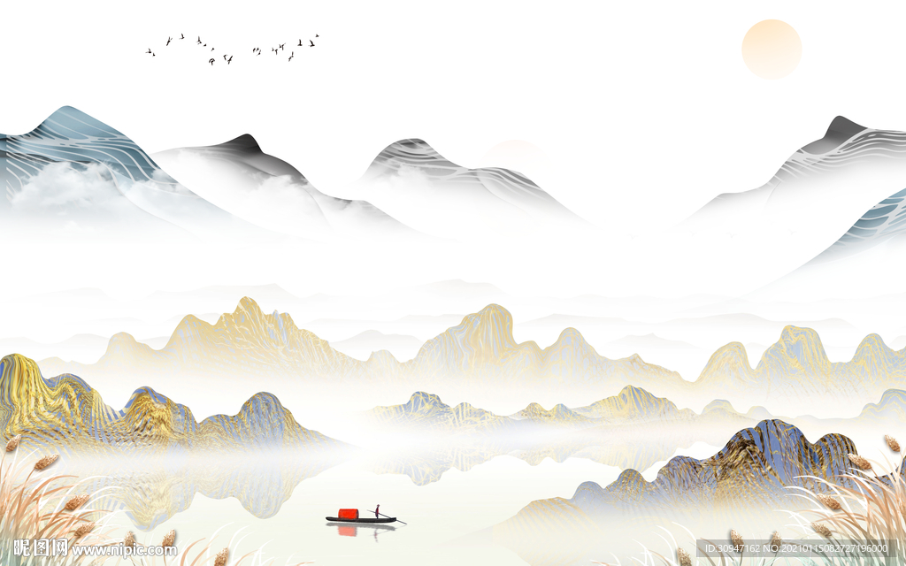 高档新品新款山水 TIF分层