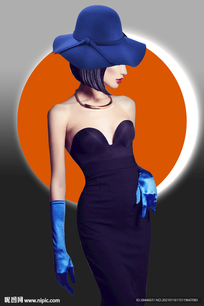 爱马仕美女装饰画