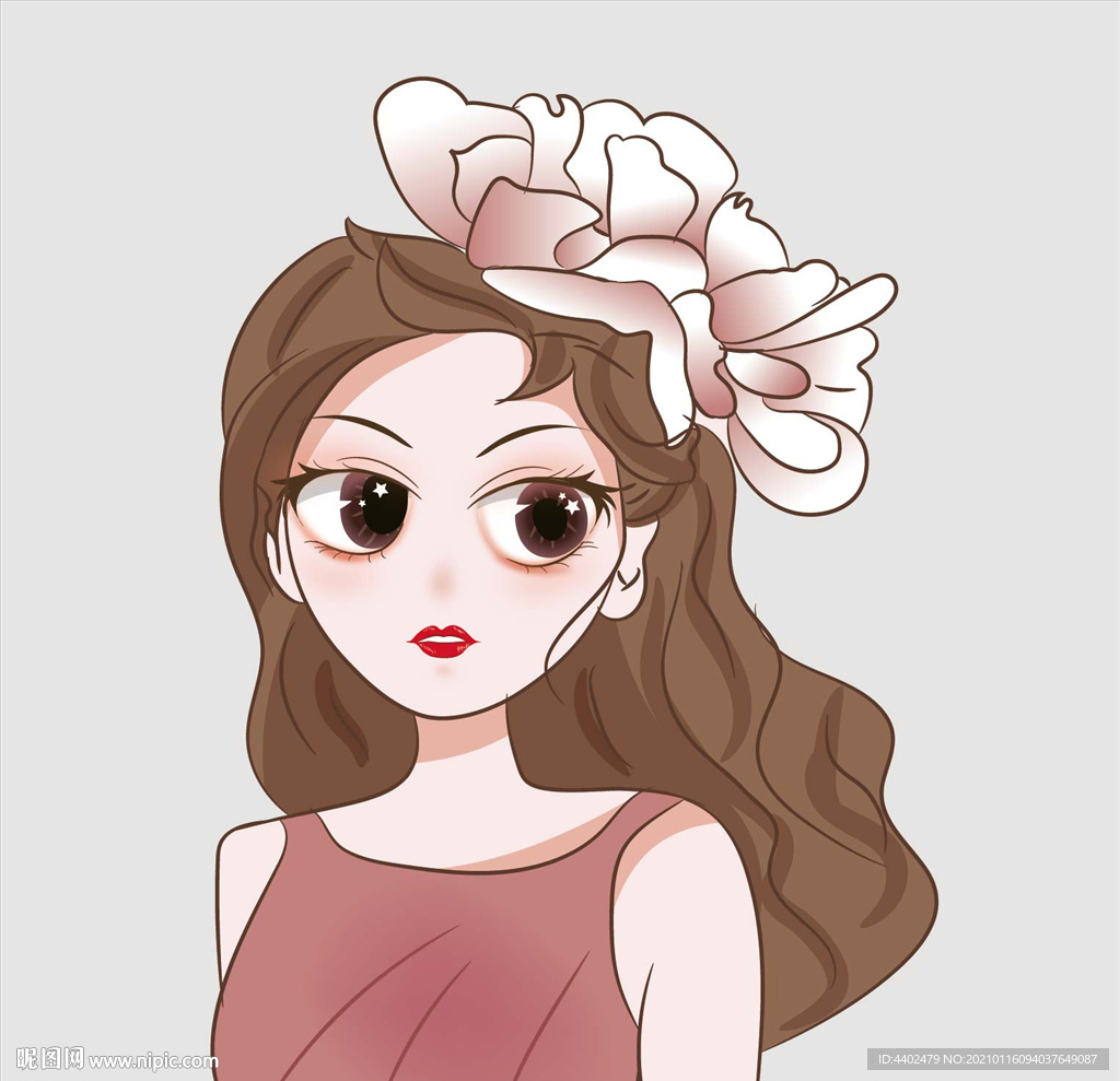 手绘美女