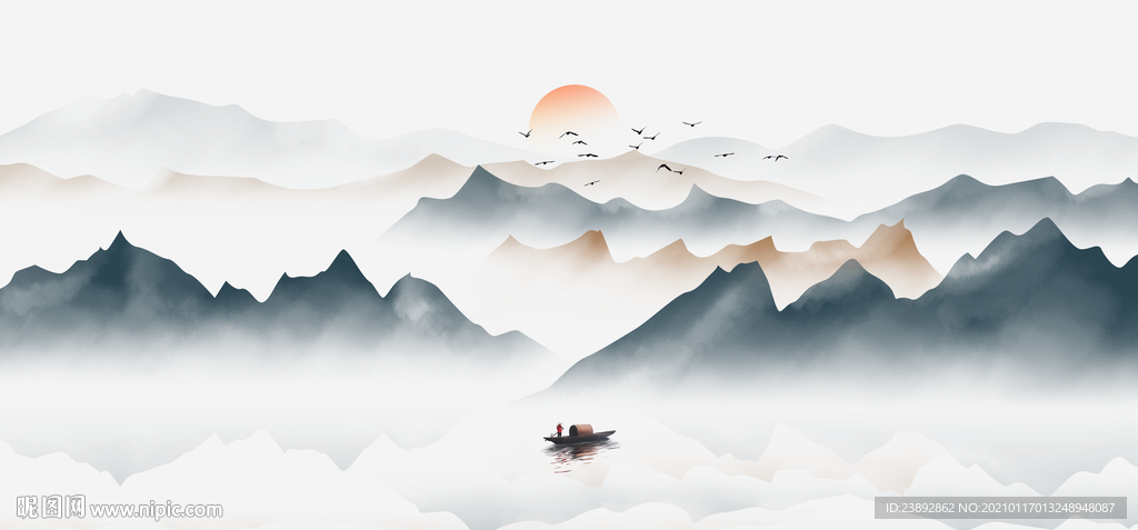 装饰画 山水 国画