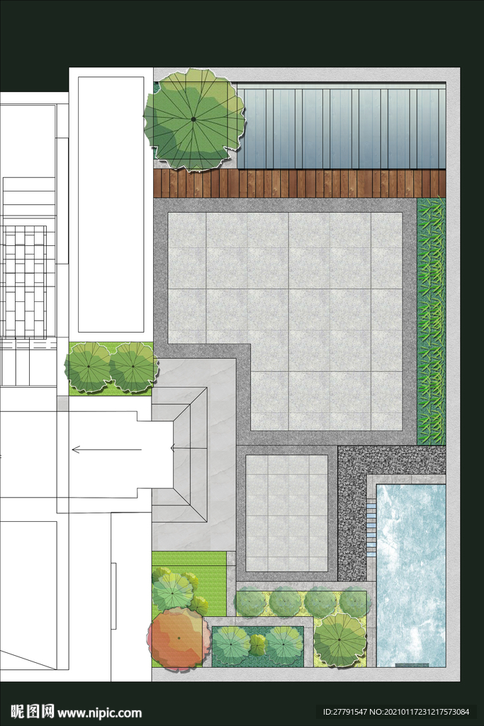 别墅庭院设计平面图