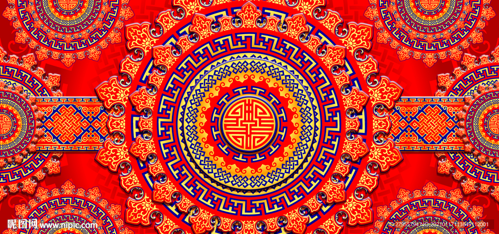 蒙古族圆形