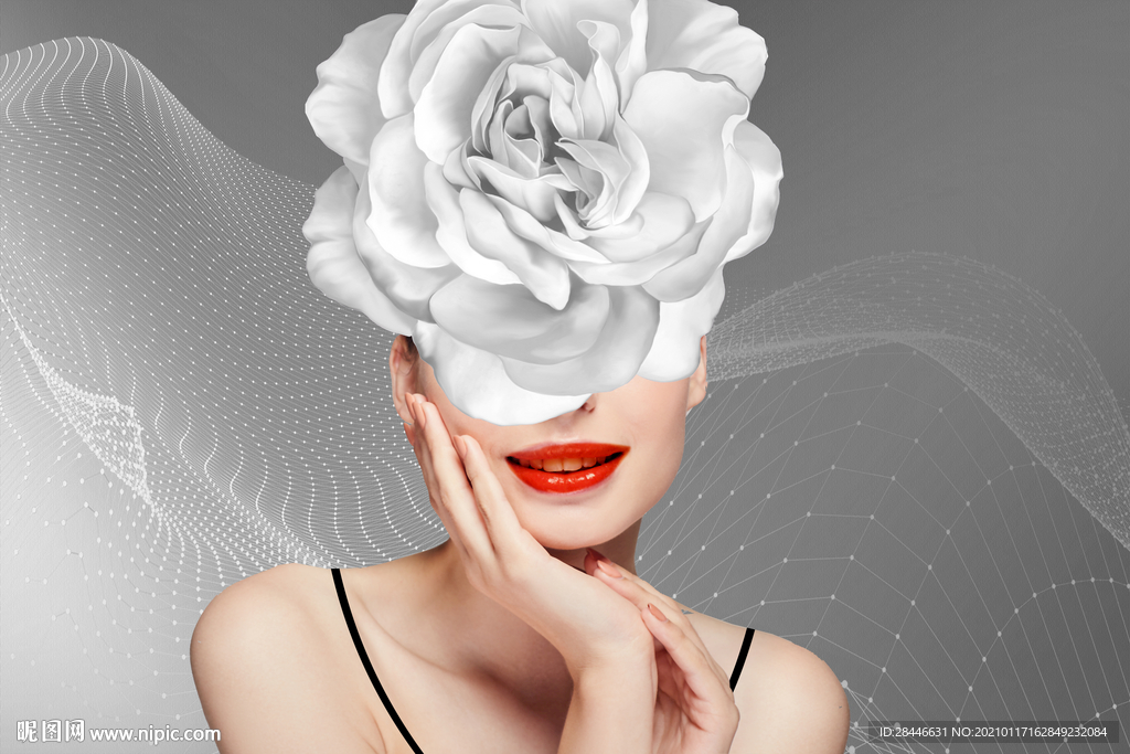 美女北欧装饰画