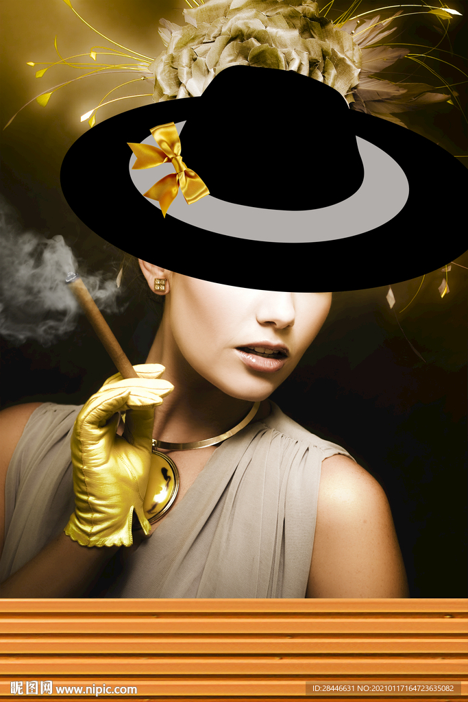 爱马仕美女北欧装饰画