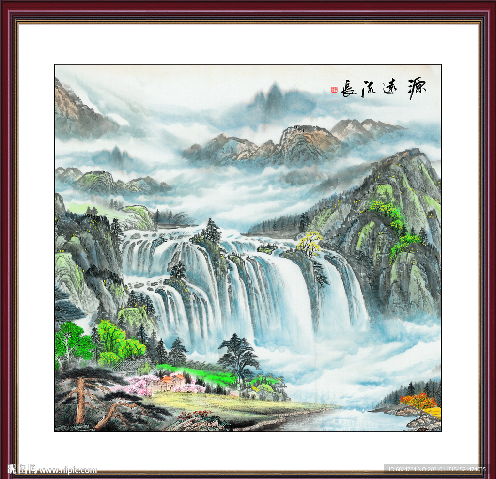 山水画水墨山水画意境山水画