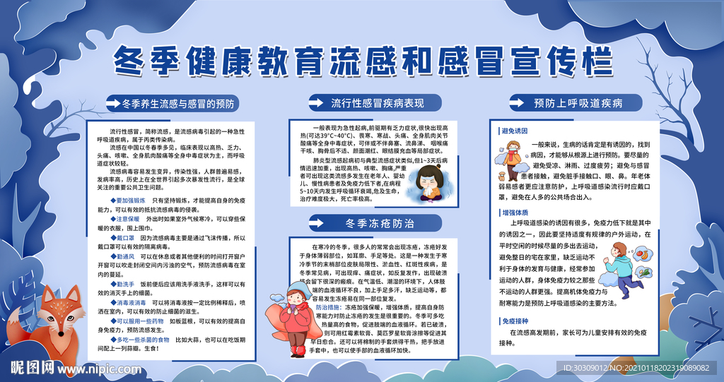 健康教育宣传栏 流感宣传栏