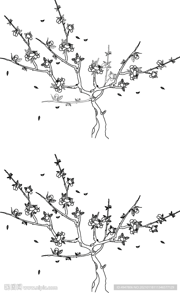 花树 矢量图