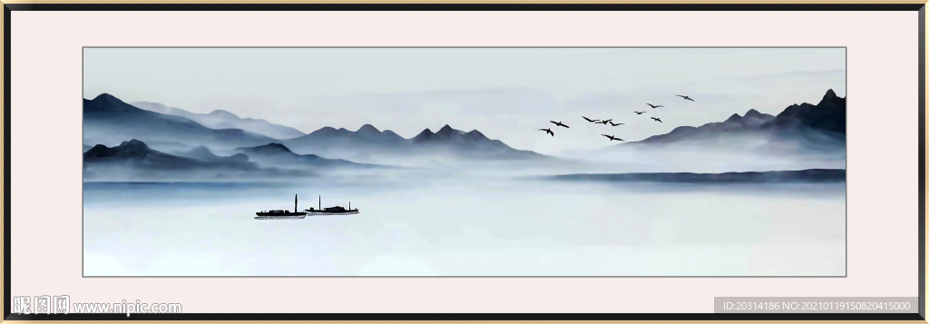 新中式山水装饰画