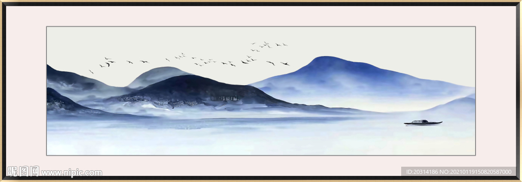 中国风水墨山水装饰画