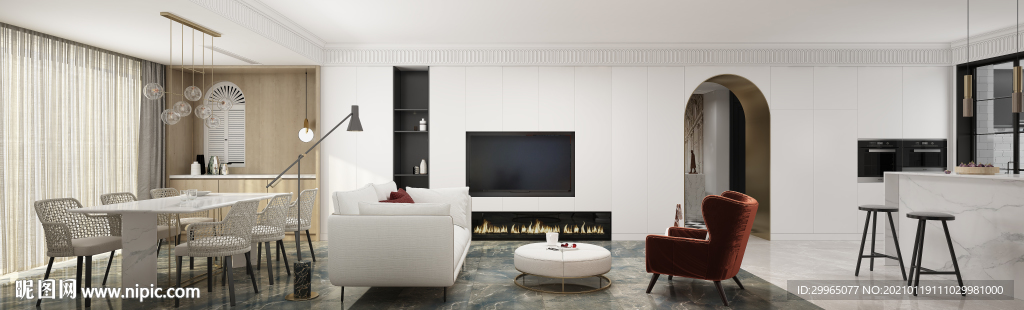 岩板瓷砖空间效果图 伦勃朗黑