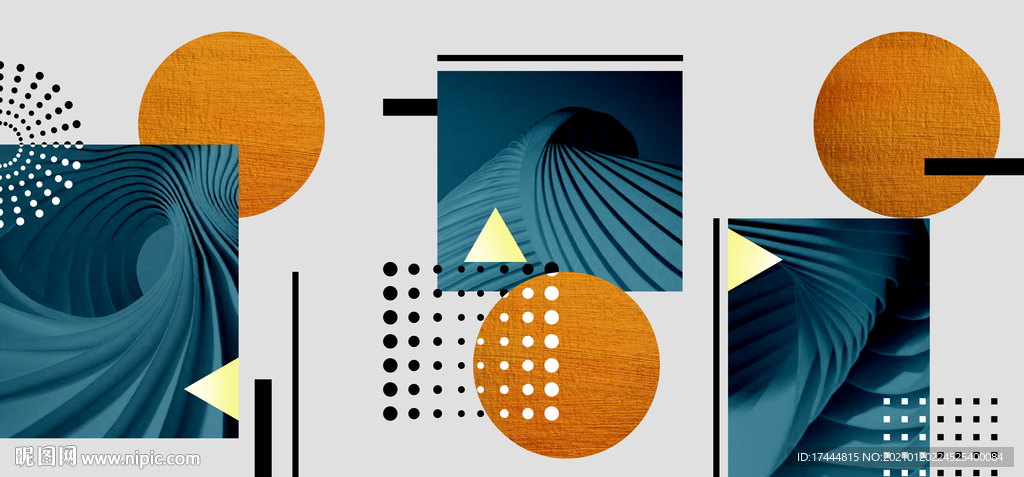 北欧轻奢ins风拼接装饰画