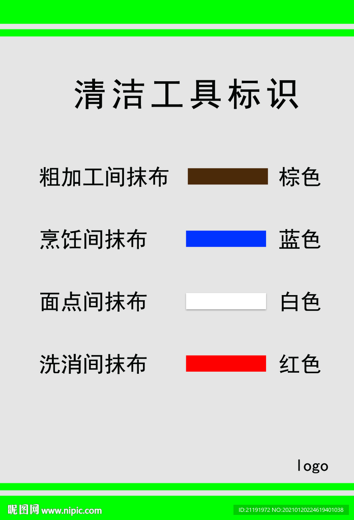 清洁工具标识展板