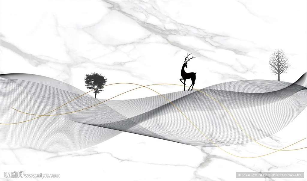 雅士白轻奢简约背景墙