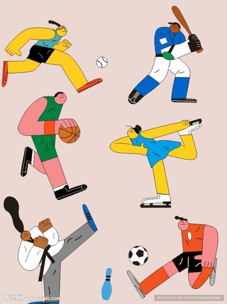 运动人物插画