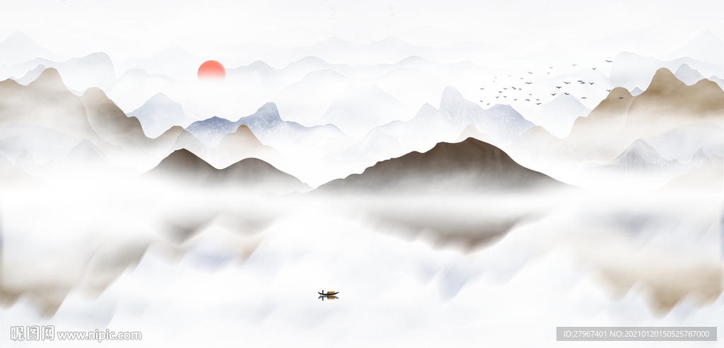水墨山水画