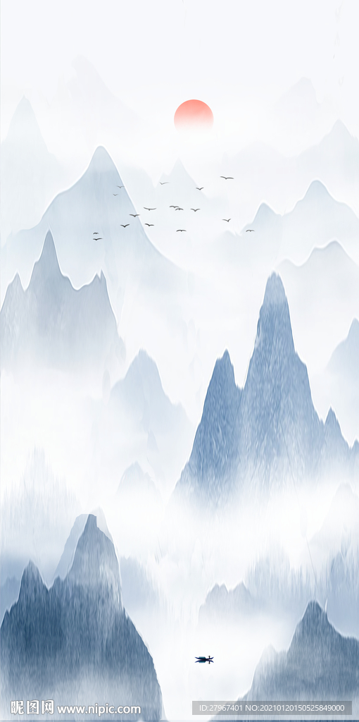 水墨山水画