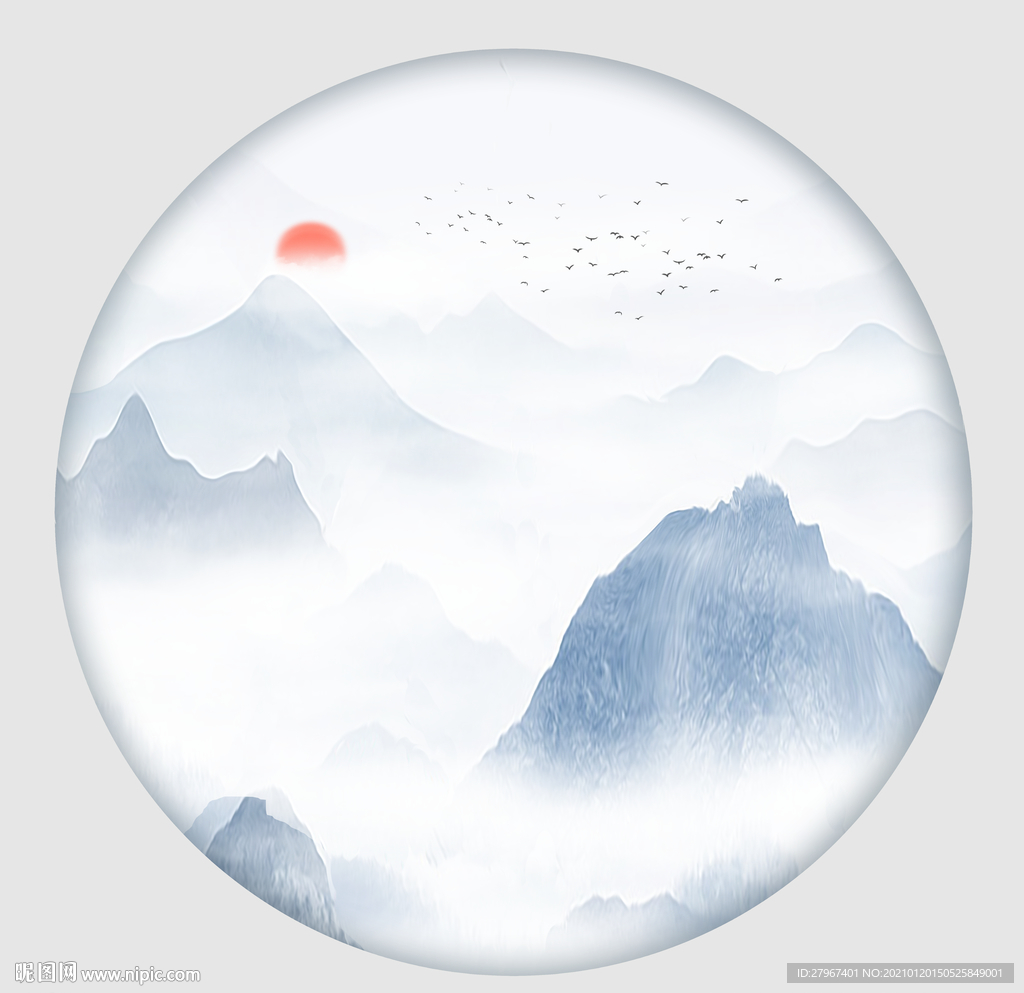 水墨山水画